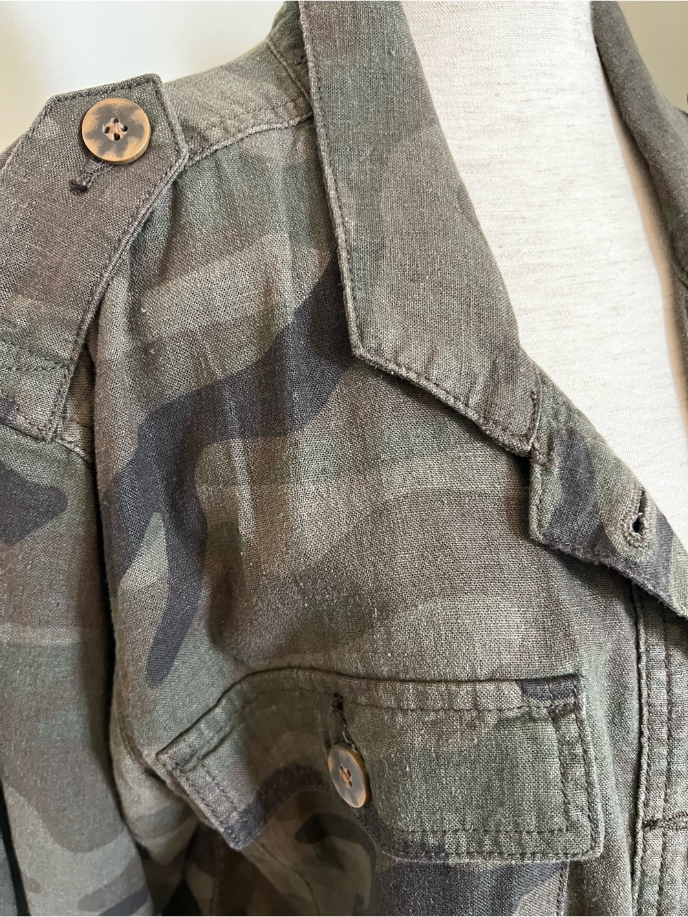 NWOT Time and Tru Olive Green Camo Utility Jacket - Picture 5 of 10